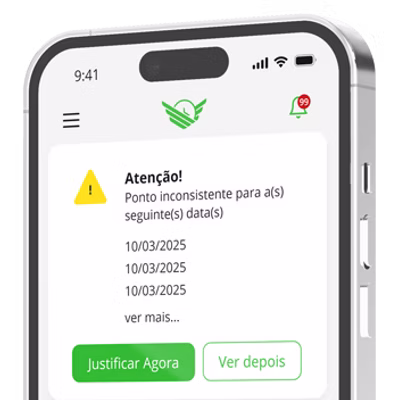 Aplicativo de ponto eletrônico justificativa de ponto